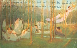 Καρτ ποστάλ του Στρατή Μυριβήλη προς τον Μίλτο Κουντουρά (1920)